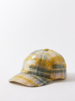 Isabel Marant + Tyron Logo-Embroidered Checked Cap