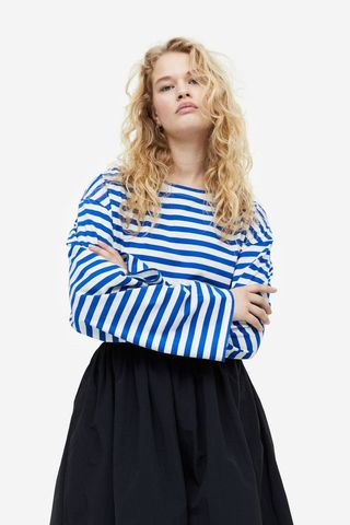 H&M + Long-Sleeved Jersey Top