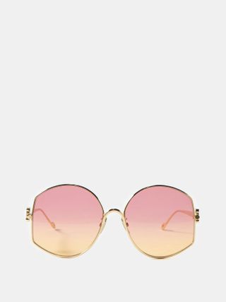 Loewe + Oversized Round Metal Sunglasses