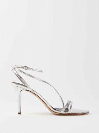 Isabel Marant + Axee 85 Metallic-Leather Sandals