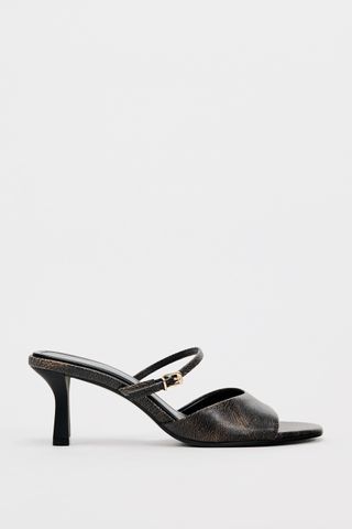 Zara + Distressed Effect Heeled Sandals