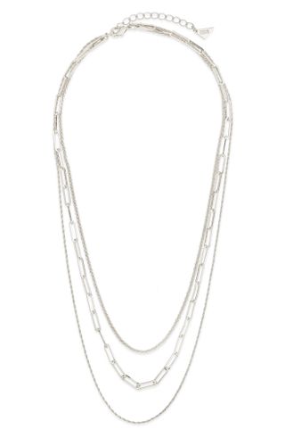 Sterling Forever + Kori Triple Layered Necklace