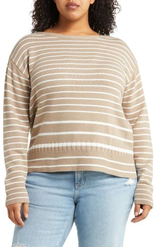 Caslon + Stripe Organic Cotton Sweater