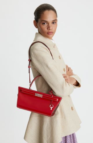 Tory Burch + Lee Radziwill Leather Cat Eye Bag