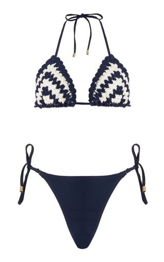 Zimmermann + Chintz Chevron Crochet Bikini Set