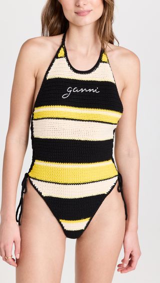 Ganni + Crochet Tieband Swimsuit
