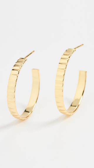 Argento Vivo + Textured Large Hoops
