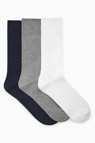 COS + 3-Pack Ribbed Socks