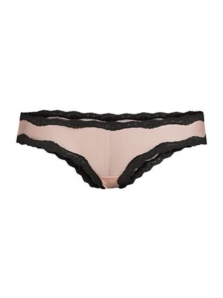 Fleur Du Mal + Sheer Tulle Lace-Trim Briefs