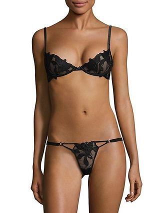 Fleur Du Mal + Lace Plunge Demi Bra