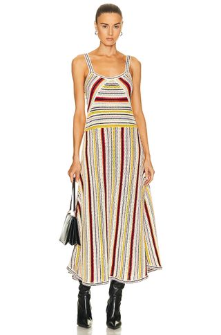 Zimmermann + Vitali Multi Stripe Knit Dress