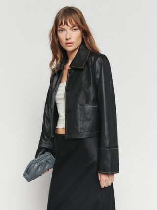Reformation + Veda Reade Leather Jacket