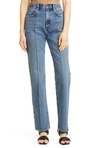 Goldsign + Ultra High Waist Stovepipe Jeans