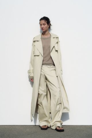 Zara + Waxed Cotton Duffel Coat