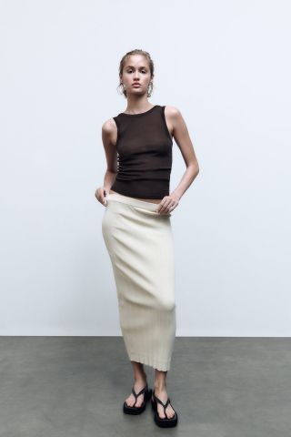 Zara + Sleeveless Knit Top