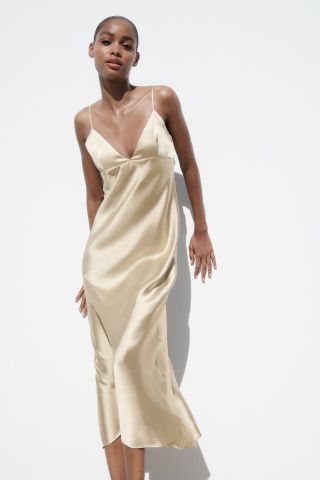 Zara + Satin Slip Dress