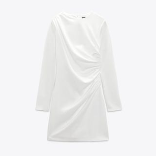 Zara + Short Dress With Side Ruching