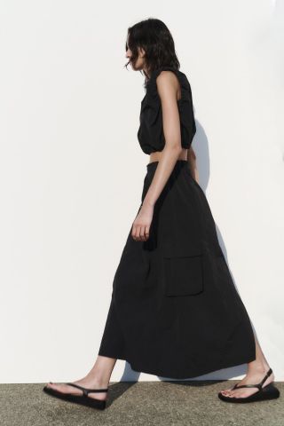 Zara + Nylon Cargo Skirt