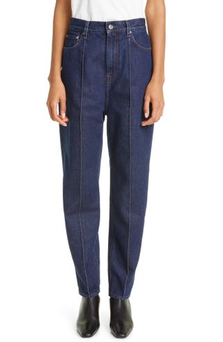 Toteme + Rigid Tapered High Waist Organic Cotton Jeans