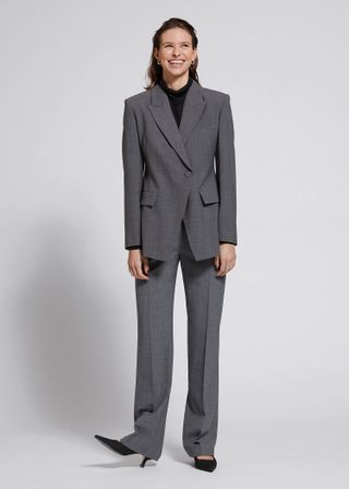 & Other Stories + Double-Breasted Ayssemetric Blazer