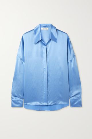 Maison Essentiele + Lounge Silk-Blend Satin Shirt