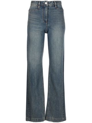 Low Classic + Blue High-Waisted Straight Leg Jeans