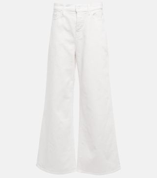 7 For All Mankind + Zoey Mid-Rise Wide-Leg Jeans