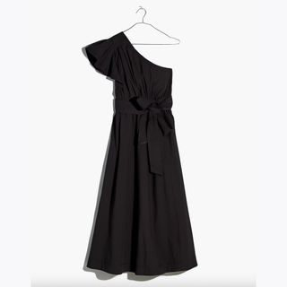 Madewell + Ruffled One-Shoulder Midi Dress