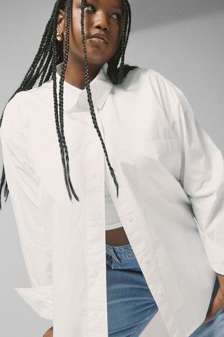 H&M + Oversized Poplin Shirt
