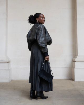 The Bomber Jacket and Maxi Skirt Outfit Fashion People Wear | Who What Wear