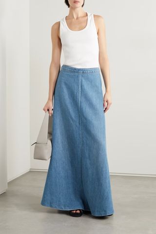 Nili Lotan + Astrid Denim Maxi Skirt