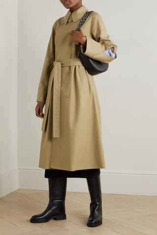 Loewe + Double-Breasted Cutout Trench Coat