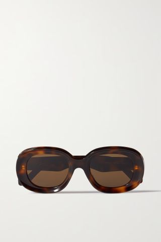 Loewe + Round-Frame Tortoiseshell Acetate Sunglasses
