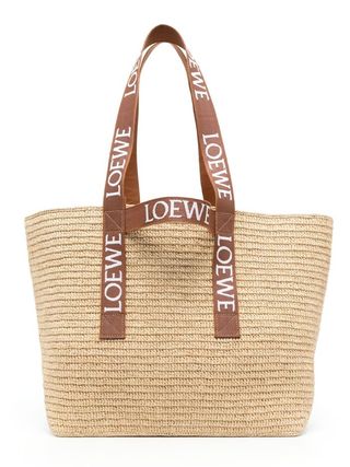 Loewe + Neutral Fold Raffia Tote Bag