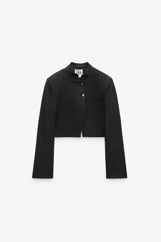 Zara + Fitted Cropped Blazer
