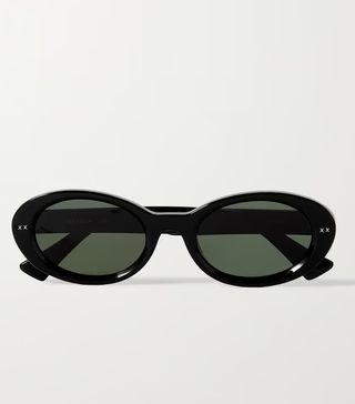 Lexxola + Ida Oval-Frame Acetate Sunglasses