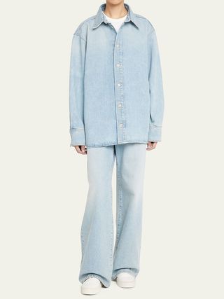 Loulou Studio + Oversized Denim Shirt