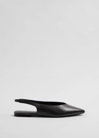 & Other Stories + Pointy Leather Slingback Flats