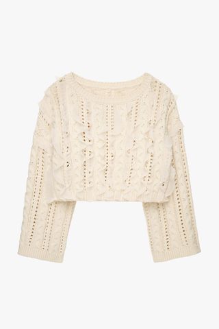 Zara + Ruffled Sweater