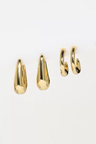 Anthropologie + Set of Two Molten Metal Earrings