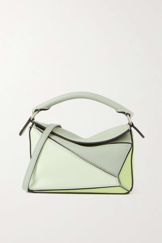 Loewe + Puzzle Mini Color-Block Textured-Leather Shoulder Bag