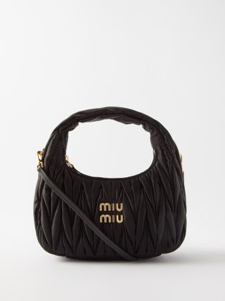 Miu Miu + Wander Small Quilted-Satin Shoulder Bag
