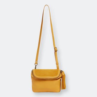 Convalore + Convertible Fringe Belt Bag in Saffron