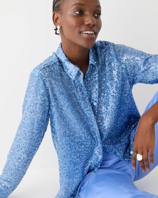 J.Crew + Collection Classic-Fit Sequin Shirt