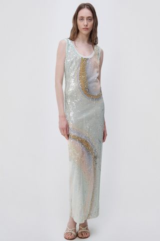 Simkhai + Serene Marble Print Sequin Dress