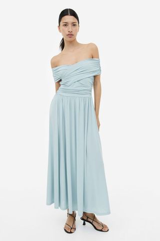 H&M + Off-the-Shoulder Gathered Dress
