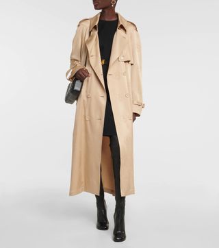 Burberry + Double-Breasted Trench Coat