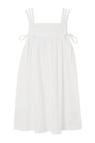 Batsheva + Haven Smocked Cotton-Poplin Mini Dress