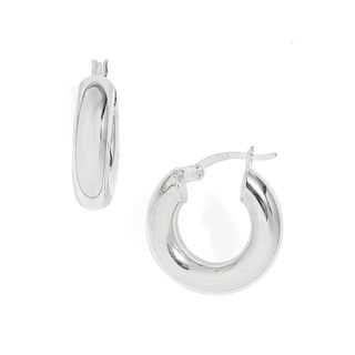 Argento Vivo Sterling Silver + Chunky Tube Hoop Earrings