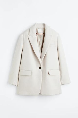 H&M + Single-Breasted Twill Jacket